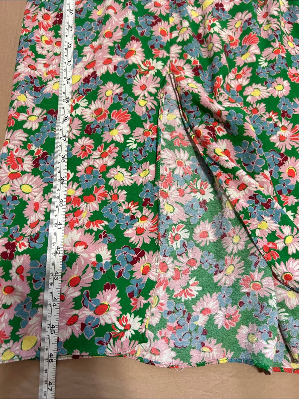 Zara Green Daisy Floral Midi Kimono Dress Size XSmall - Picture 9 of 9